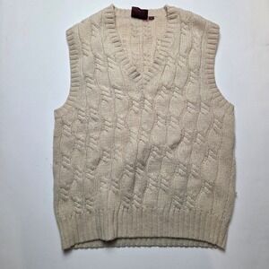 Vintage Chaps Ralph Lauren Thick Shetland Wool Sweater Vest Size Large